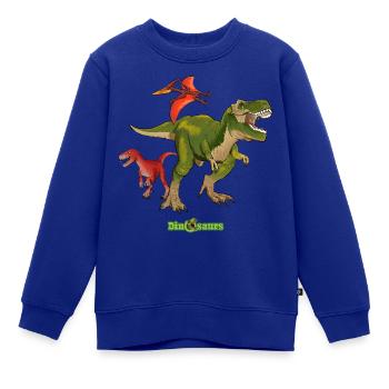 Schleich Dinosaurs Tyrannosaurus Rex Gruppe - Kinder Premium Organic Sweatshirt - Royalblau - Vorne - AI Model Kid Female (0cm)