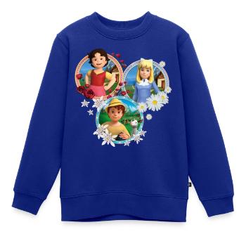 Heidi Freundschaft Kachel - Kinder Premium Organic Sweatshirt - Royalblau - Vorne - AI Model Kid Female (0cm)