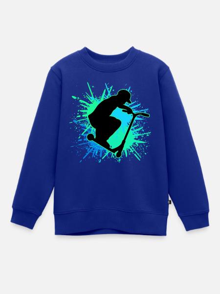 scooter stunt it - Kinder Premium Organic Sweatshirt - Royalblau