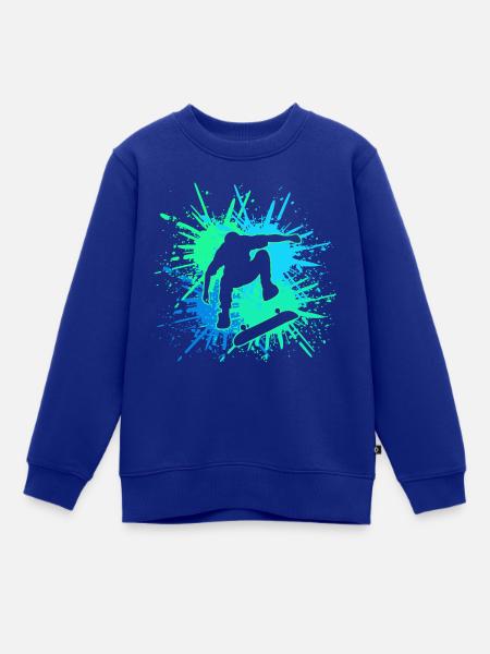 skater - Kinder Premium Organic Sweatshirt - Royalblau