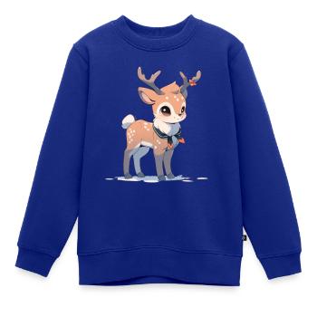 Süßes Rentier - Kinder Premium Organic Sweatshirt - Royalblau - Vorne - AI Model Kid Female (0cm)