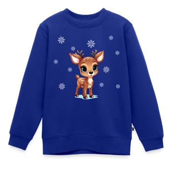 Süßes Rentier - Kinder Premium Organic Sweatshirt - Royalblau - Vorne - AI Model Kid Female (0cm)