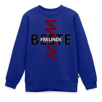 beste Freunde - Kinder Premium Organic Sweatshirt - Royalblau - Vorne - AI Model Kid Female (0cm)