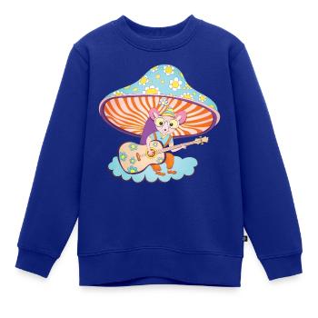 Der Gitarrist - Kinder Premium Organic Sweatshirt - Royalblau - Vorne - AI Model Kid Female (0cm)