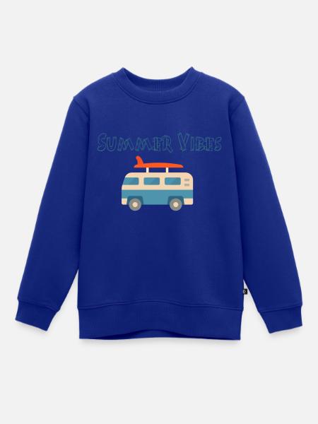 bus summer vibes - Kinder Premium Organic Sweatshirt - Royalblau