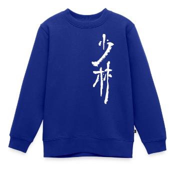 Shaolin - Kinder Premium Organic Sweatshirt - Royalblau - Vorne - AI Model Kid Female (0cm)