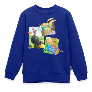 Der kleine Rabe Socke mit Wildschwein u. Hase - Kinder Premium Organic Sweatshirt - Royalblau - Vorne - AI Model Kid Female (0cm)