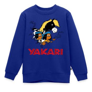 Yakari auf Entdeckungstour - Kinder Premium Organic Sweatshirt - Royalblau - Vorne - AI Model Kid Female (0cm)