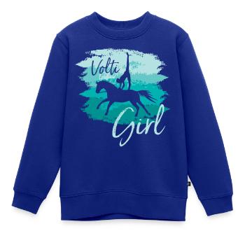 Volti Girl Pferdesport Voltigieren by TinaShirts - Kinder Premium Organic Sweatshirt - Royalblau - Vorne - AI Model Kid Female (0cm)