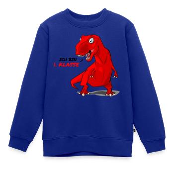 Schulanfang - Ich bin erste Klasse - Kinder Premium Organic Sweatshirt - Royalblau - Vorne - AI Model Kid Female (0cm)