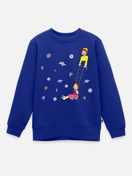Heidi Schaukelt Mit Peter - Kinder Premium Organic Sweatshirt - Royalblau