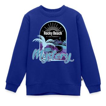 Die drei ??? Rocky Beach Mystery - Kinder Premium Organic Sweatshirt - Royalblau - Vorne - AI Model Kid Female (0cm)