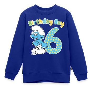 Birthday Boy 6. Geburtstag - Kinder Premium Organic Sweatshirt - Royalblau - Vorne - AI Model Kid Female (0cm)