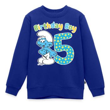 Birthday Boy 5. Geburtstag - Kinder Premium Organic Sweatshirt - Royalblau - Vorne - AI Model Kid Female (0cm)
