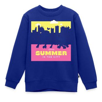 Sesamstraße Design 1969 Summer In The City - Kinder Premium Organic Sweatshirt - Royalblau - Vorne - AI Model Kid Female (0cm)
