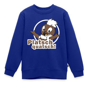 Pittiplatsch 2D Platschquatsch - Kinder Premium Organic Sweatshirt - Royalblau - Vorne - AI Model Kid Female (0cm)