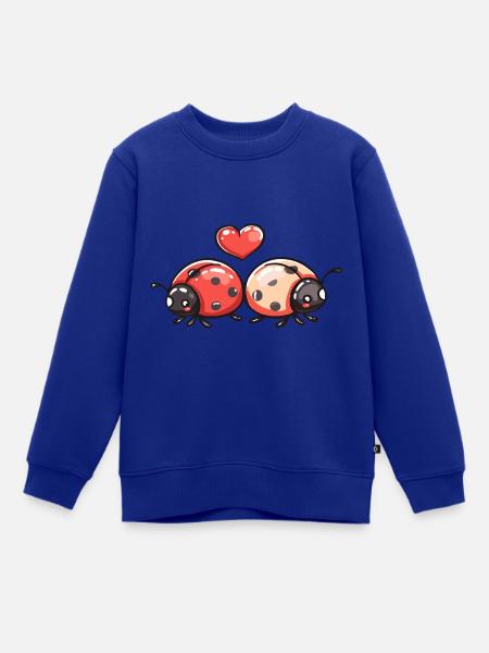 Marienkäfer Paar Liebe Couple Verliebt - Kinder Premium Organic Sweatshirt - Royalblau
