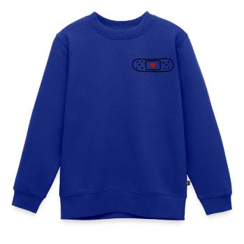 Pflaster Herz Doodle - Kinder Premium Organic Sweatshirt - Royalblau - Vorne - AI Model Kid Female (0cm)
