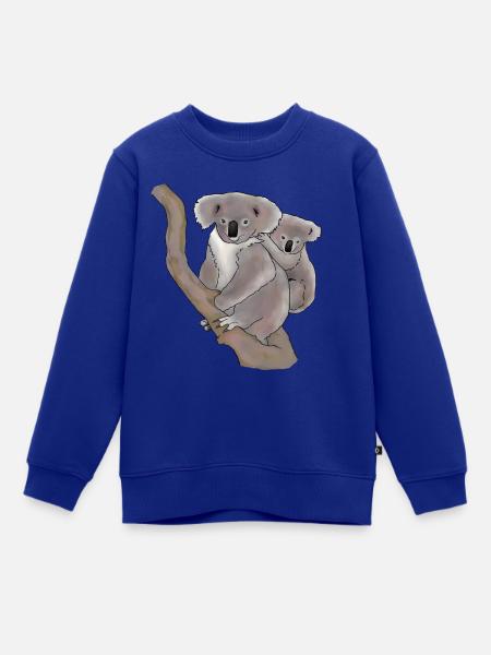 Koala, Mutter und Kind - Kinder Premium Organic Sweatshirt - Royalblau