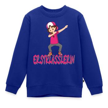 Erstklässler Dub Mädchen Einschulung Schülerin - Kinder Premium Organic Sweatshirt - Royalblau - Vorne - AI Model Kid Female (0cm)