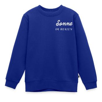 Sonne Im Herzen - Kinder Premium Organic Sweatshirt - Royalblau - Vorne - AI Model Kid Female (0cm)