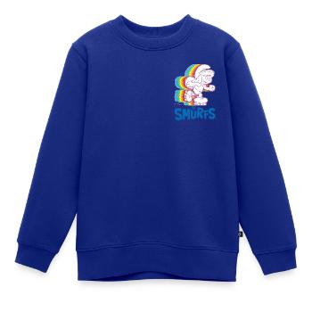 Schlümpfe Design Schlumpfine Auf Rollschuhen - Kinder Premium Organic Sweatshirt - Royalblau - Vorne - AI Model Kid Female (0cm)