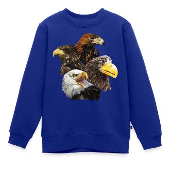 Pigargos und Adler - Kinder Premium Organic Sweatshirt - Royalblau - Vorne - AI Model Kid Female (0cm)