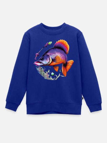 Tauchen Sie ein in die bunte Welt der tropischen Fische - Kinder Premium Organic Sweatshirt - Royalblau