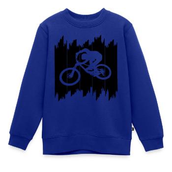 Biken - Kinder Premium Organic Sweatshirt - Royalblau - Vorne - AI Model Kid Female (0cm)