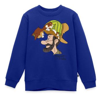Pettersson Und Findus Unterhalten Sich - Kinder Premium Organic Sweatshirt - Royalblau - Vorne - AI Model Kid Female (0cm)