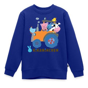 KiKANiNCHEN Ausflug Mit Traktor - Kinder Premium Organic Sweatshirt - Royalblau - Vorne - AI Model Kid Female (0cm)