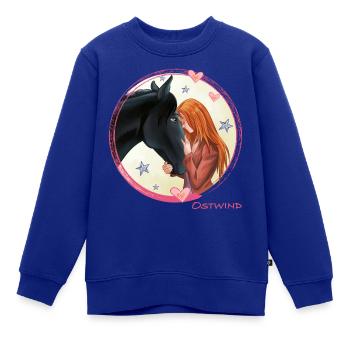 Ostwind Mika und Ostwind Pferdeliebe - Kinder Premium Organic Sweatshirt - Royalblau - Vorne - AI Model Kid Female (0cm)