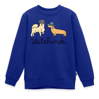 Hütehunde - Kinder Premium Organic Sweatshirt - Royalblau - Vorne - AI Model Kid Female (0cm)
