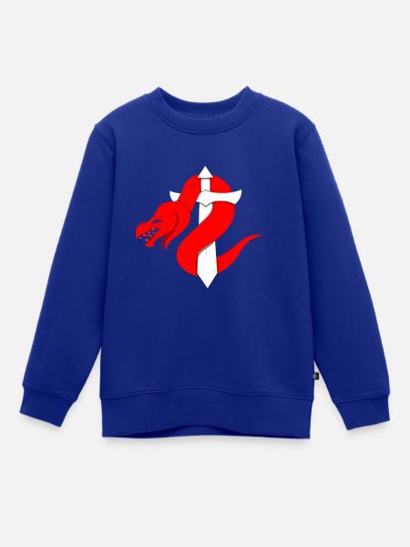 Roter Drache Schwert - Kinder Premium Organic Sweatshirt - Royalblau