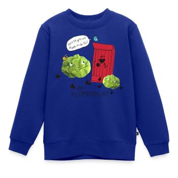 Klopfsalat - Kinder Premium Organic Sweatshirt - Royalblau - Vorne - AI Model Kid Female (0cm)