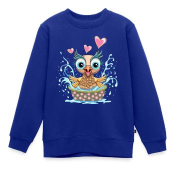 Vogel in seiner Badewanne - Kinder Premium Organic Sweatshirt - Royalblau - Vorne - AI Model Kid Female (0cm)