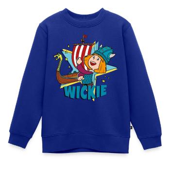 Wickie Und Die Starken Männer Wikingerschiff - Kinder Premium Organic Sweatshirt - Royalblau - Vorne - AI Model Kid Female (0cm)