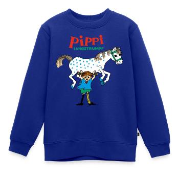 Pippi Langstrumpf Pippi Und Kleiner Onkel - Kinder Premium Organic Sweatshirt - Royalblau - Vorne - AI Model Kid Female (0cm)