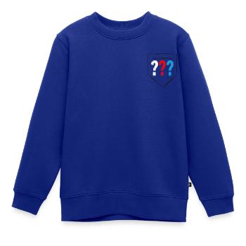 Die Drei ??? Kids Logo Tasche - Kinder Premium Organic Sweatshirt - Royalblau - Vorne - AI Model Kid Female (0cm)