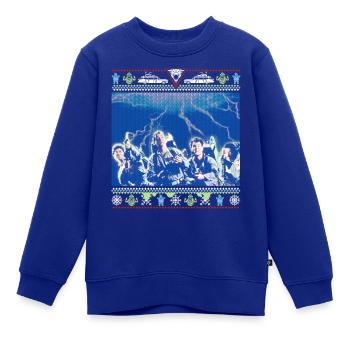 Ghostbusters Hauptcharaktere Weihnachtspulli - Kinder Premium Organic Sweatshirt - Royalblau - Vorne - AI Model Kid Female (0cm)