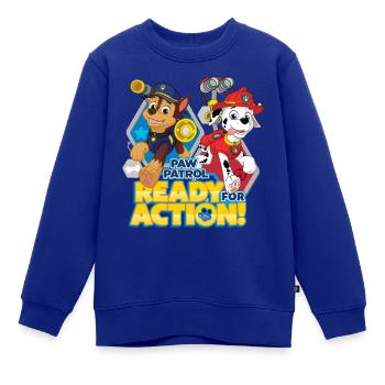 Paw Patrol Pawfect Teamwork Chase Marshall - Kinder Premium Organic Sweatshirt - Royalblau - Vorne - AI Model Kid Female (0cm)