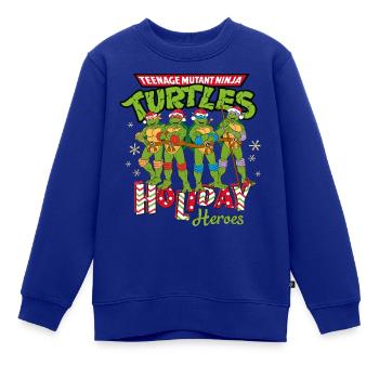 Teenage Mutant Ninja Turtles Holiday Heros - Kinder Premium Organic Sweatshirt - Royalblau - Vorne - AI Model Kid Female (0cm)