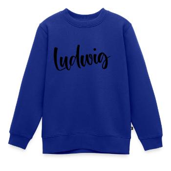 Vorname Ludwig - Kinder Premium Organic Sweatshirt - Royalblau - Vorne - AI Model Kid Female (0cm)