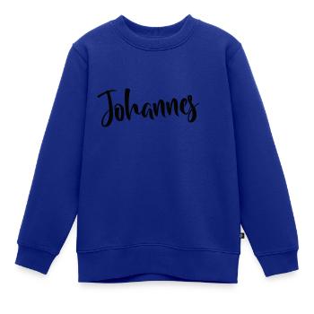 Johannes - Kinder Premium Organic Sweatshirt - Royalblau - Vorne - AI Model Kid Female (0cm)