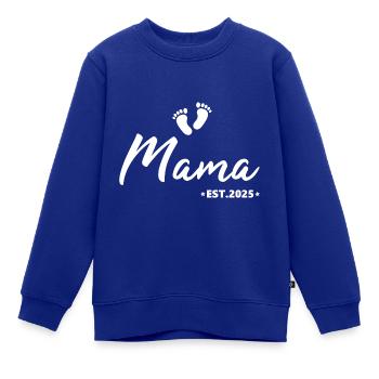 Mama 2025 Schwanger 2025 Schwangerschaft 2025 - Kinder Premium Organic Sweatshirt - Royalblau - Vorne - AI Model Kid Female (0cm)