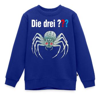 Die Drei ??? und die silberne Spinne - Kinder Premium Organic Sweatshirt - Royalblau - Vorne - AI Model Kid Female (0cm)