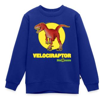 Schleich Dinosaurs Velociraptor - Kinder Premium Organic Sweatshirt - Royalblau - Vorne - AI Model Kid Female (0cm)
