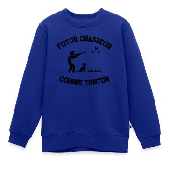 bebe futur Geschenk-Jäger Kind - Kinder Premium Organic Sweatshirt - Royalblau - Vorne - AI Model Kid Female (0cm)
