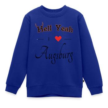 Augsburg - Kinder Premium Organic Sweatshirt - Royalblau - Vorne - AI Model Kid Female (0cm)