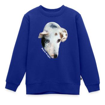 #equal #vegan - Kinder Premium Organic Sweatshirt - Royalblau - Vorne - AI Model Kid Female (0cm)